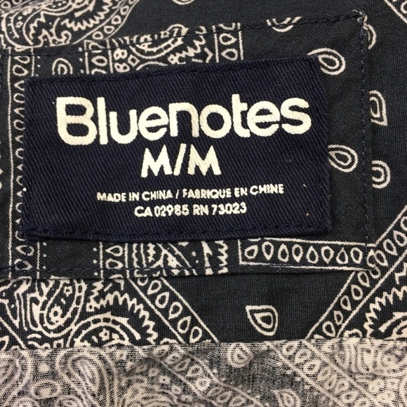 𝅺BLUE notes Men’s Cotton Button Down Shirt - Picture 6 of 8